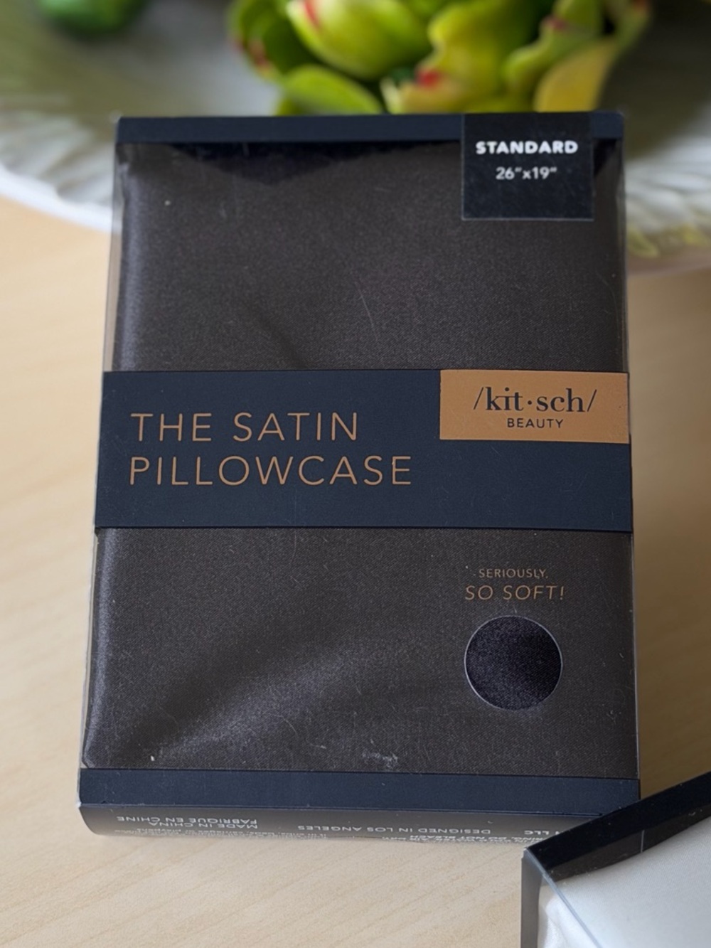 🆕 Kitsch Satin Pillowcase - Black